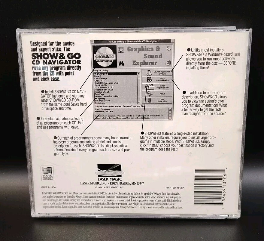 Graphics & Sound Explorer PC Software Rare HTF CD-ROM