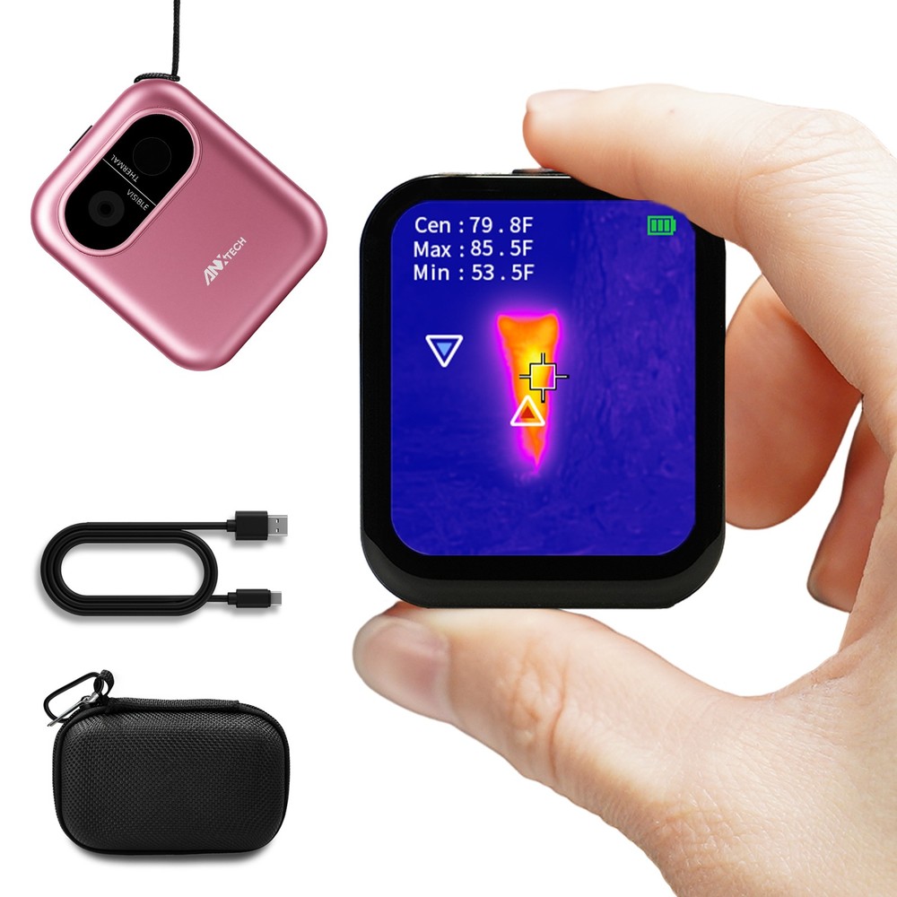 Pink Camera 80*60 IR Resolution Mini Infrared Thermal Imaging Camera