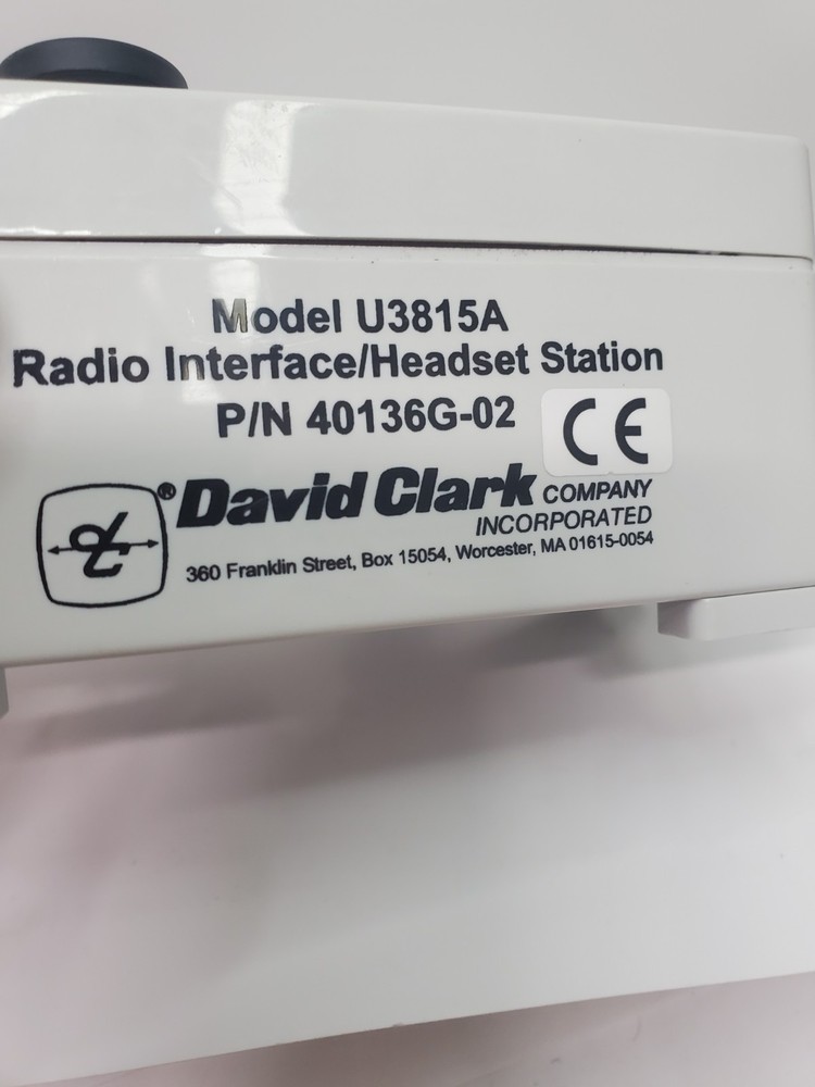 David Clark U3815A Radio Interface Control Module Headset Controller Vintage
