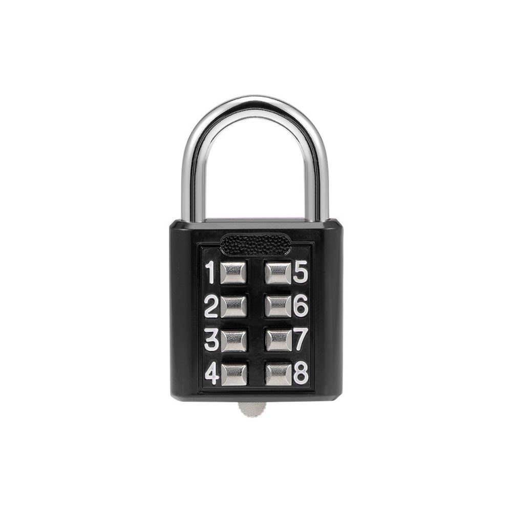 1PCS 8-Digit Push Button Lock Black