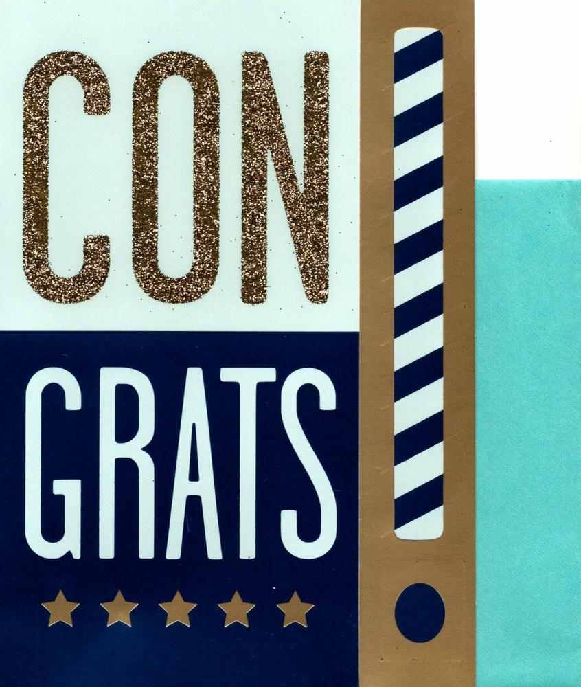 Congratulations Congrats Theme Blank Inside Hallmark Greeting Card