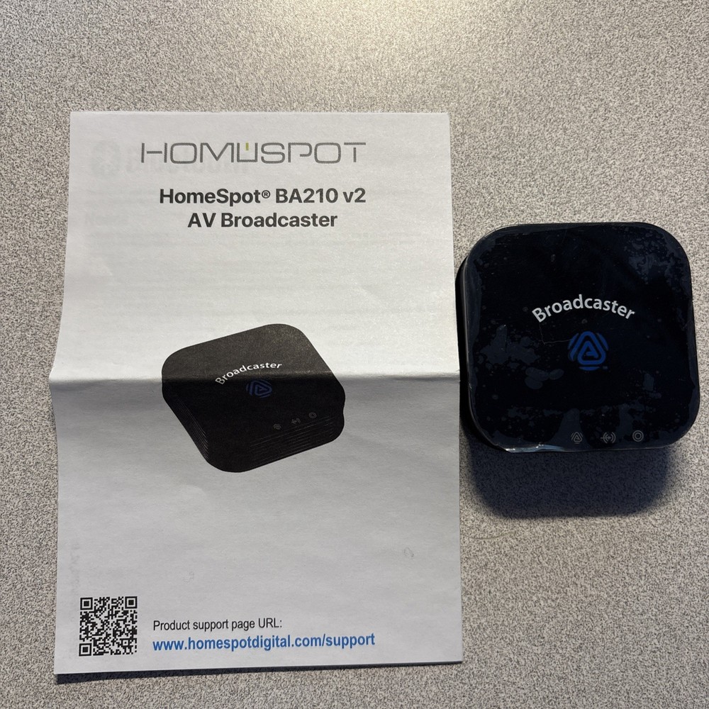HomeSpot Bluetooth Transmitter AV Broadcaster BA210 v2 W/cables