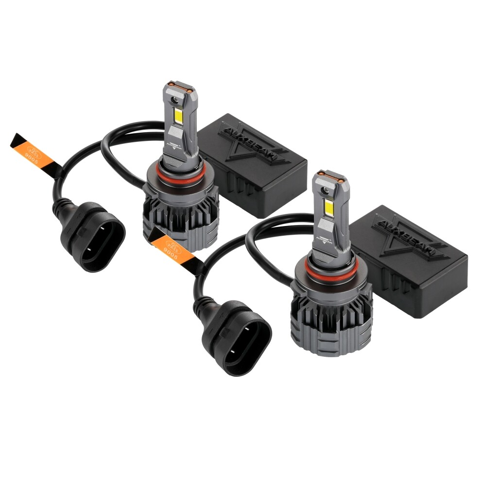 AUXBEAM 9005 LED Headlight Bulbs Conversion Kit White High Beam Replace Halogen