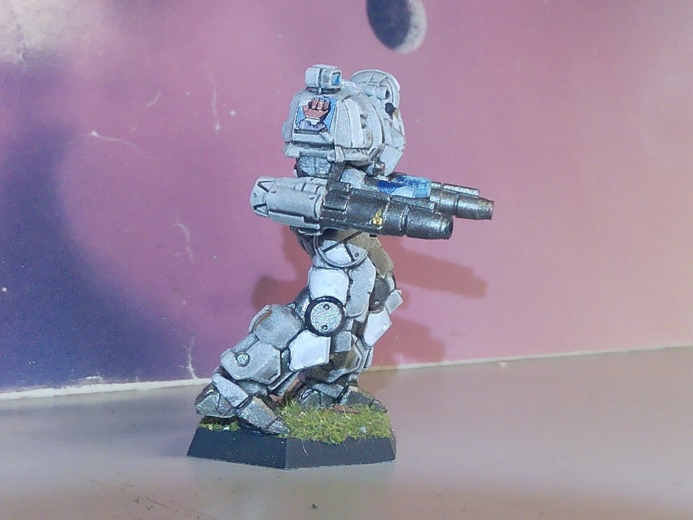 BATTLETECH DEVISTATOR MECH [HOUSE STEINER] (CATALYST, PLASTIC, PAINTED)