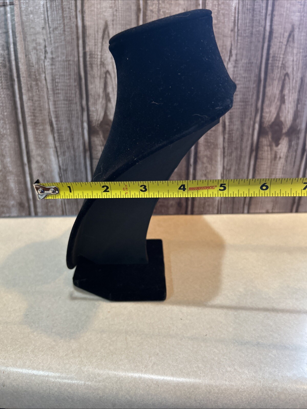 Necklace Display Mannequin Velvet Jewelry Stand, 9-Inch, Black