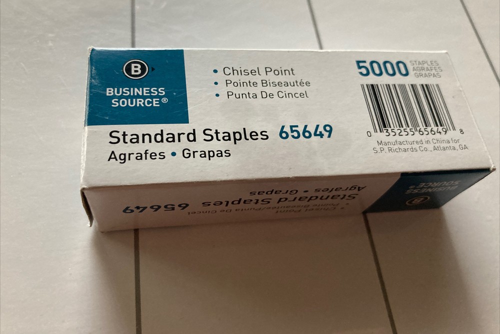 Business Source Standard Chisel Point Staple (5000-Pack) BSN65649