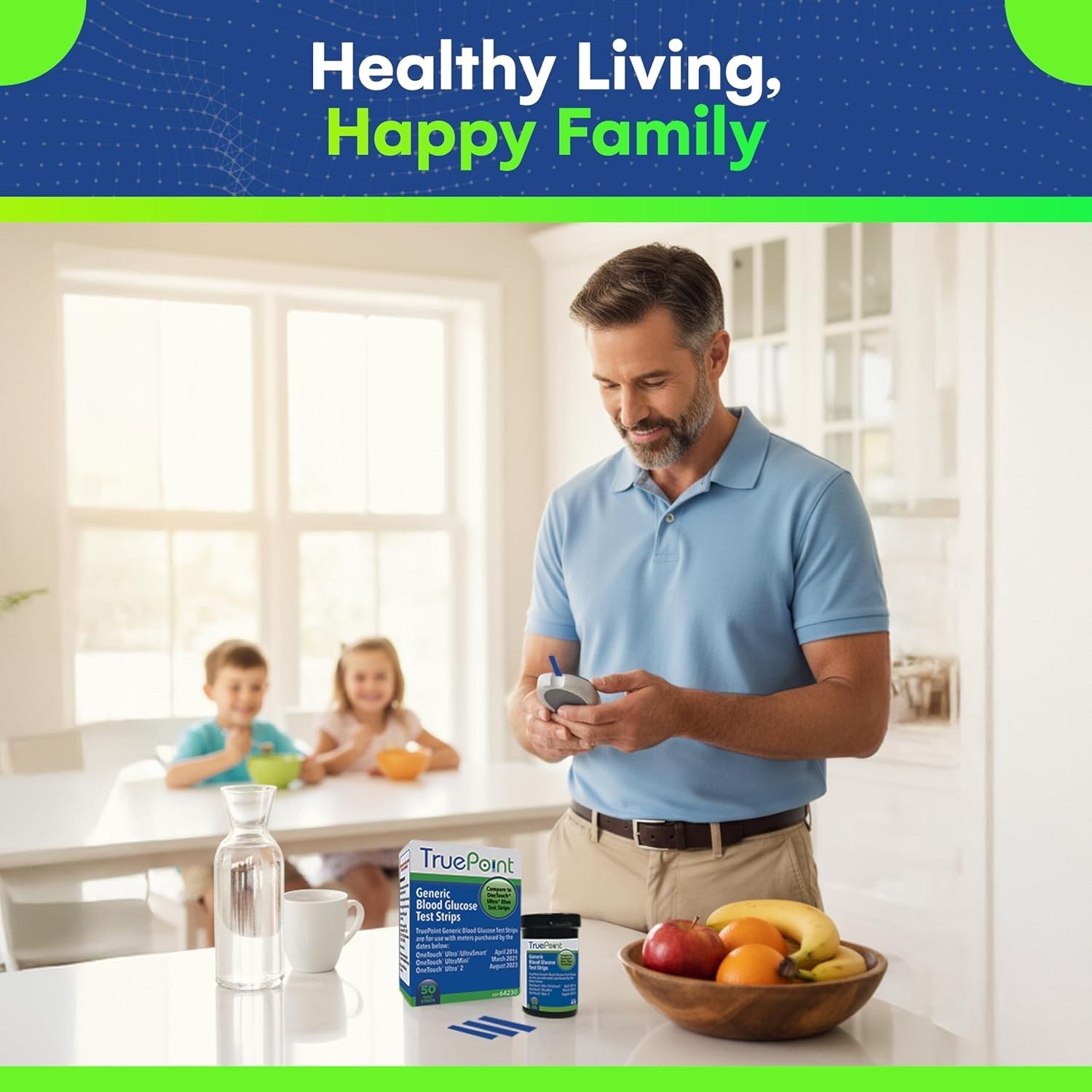 TRUE POINT - UNISTRIP 1 Blood Glucose Strips 200 Qty. Generic for ONE-TOUCH