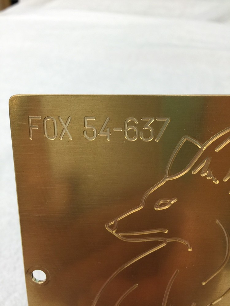 SITTING FOX MASTER TEMPLATE FOR NEW HERMES ENGRAVER SOLID BRASS ENGRAVING