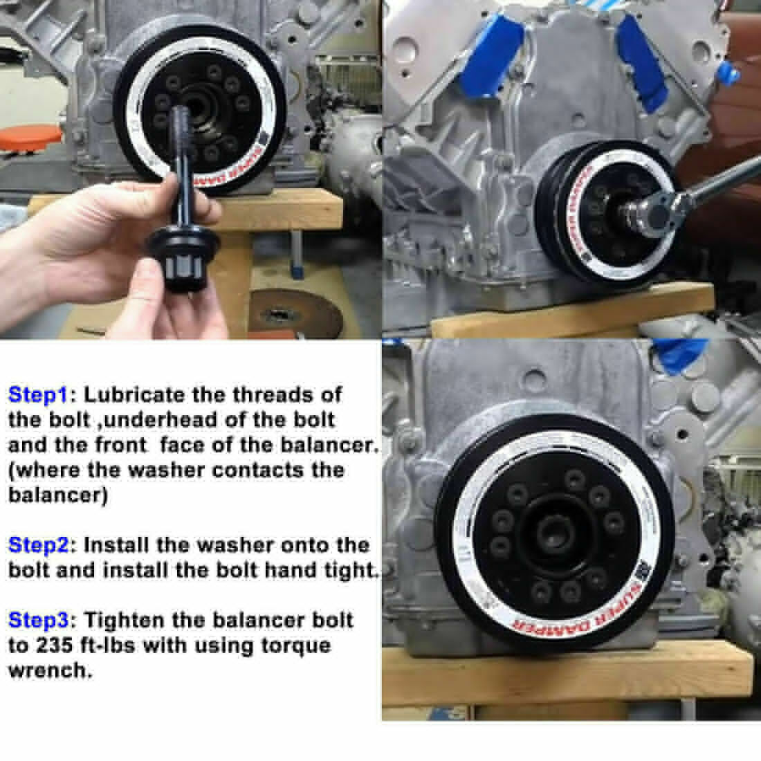 For Chevy Crank Harmonic Balancer Bolt replaces ARP 234-2503 for LS1 LS2 LS3 LS6