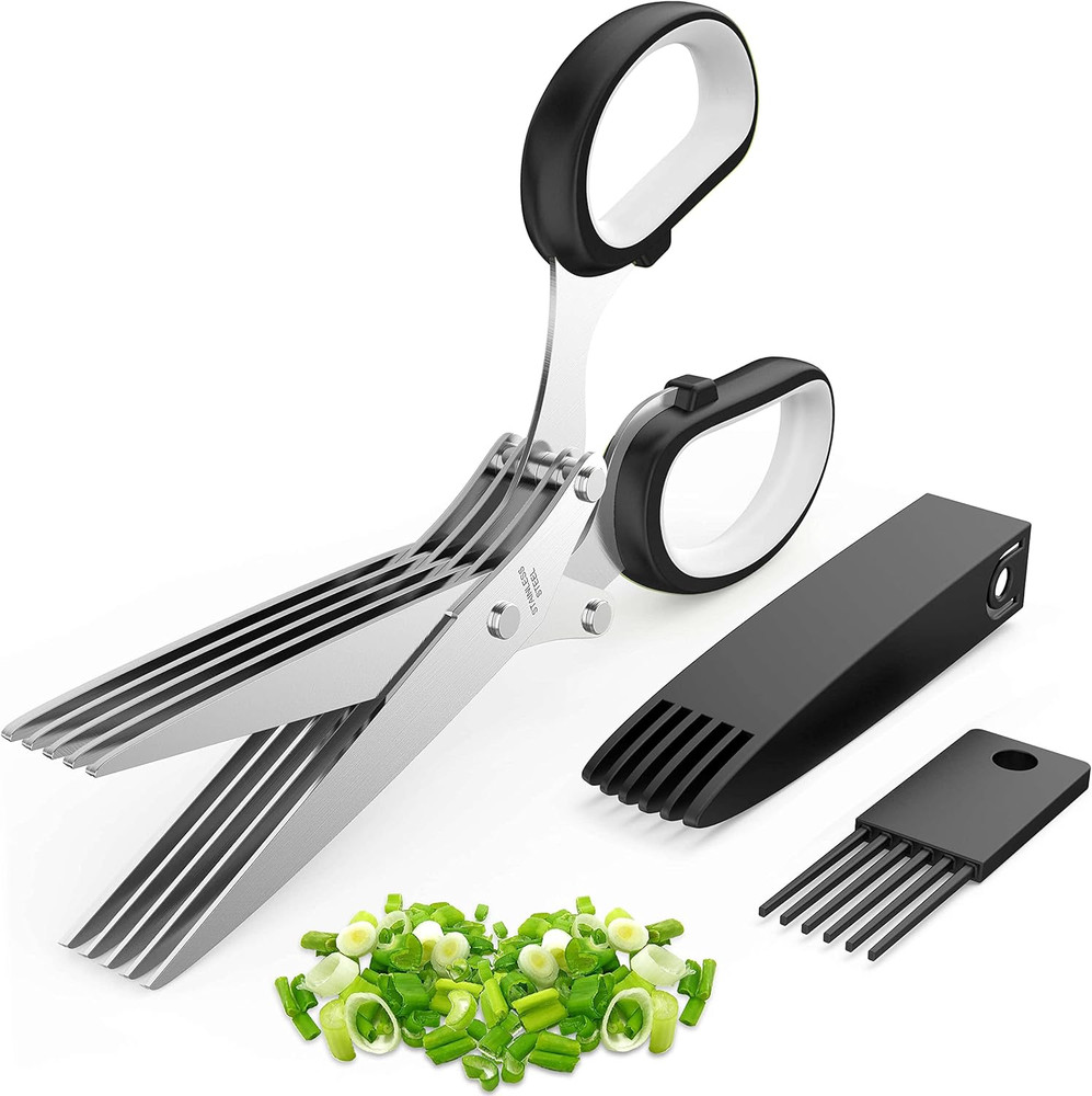 2025 Upgraded Herb Scissors, Effortless Herb Shears Cutter Tool with Sharp Stain