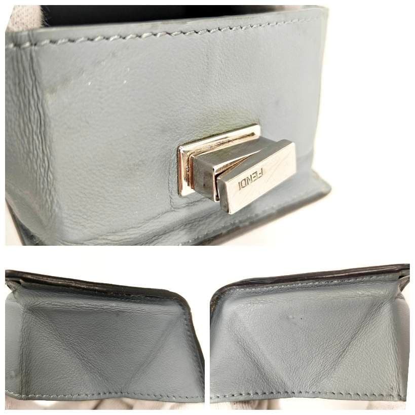 FENDI Peekaboo Coin Case Gray