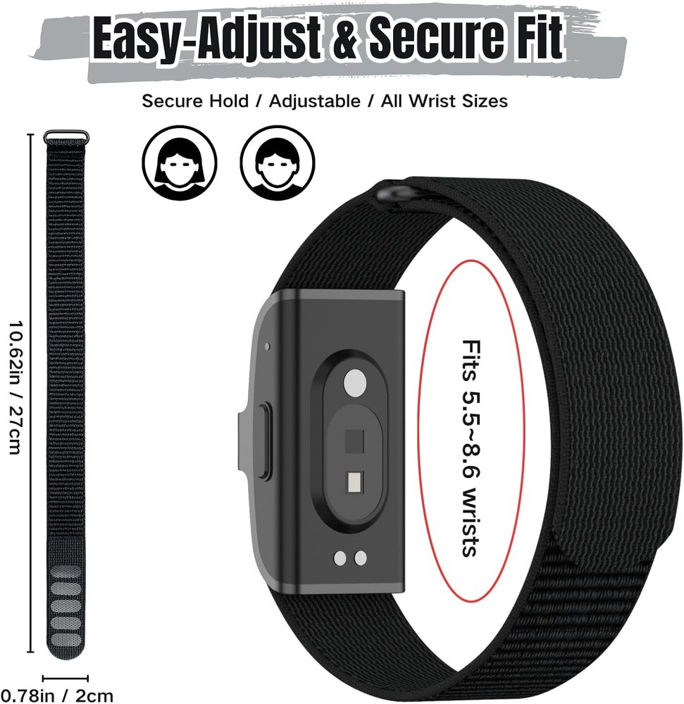 CKONXE Bicep Bands Compatible with Hume Band, Nylon Loop Replacement Strap, Sof