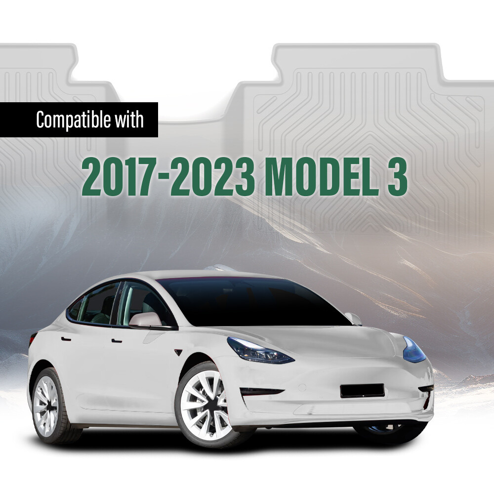 Fit For 2017-2023 Tesla Model 3 All Weather TPE Floor Mats Protection Liners