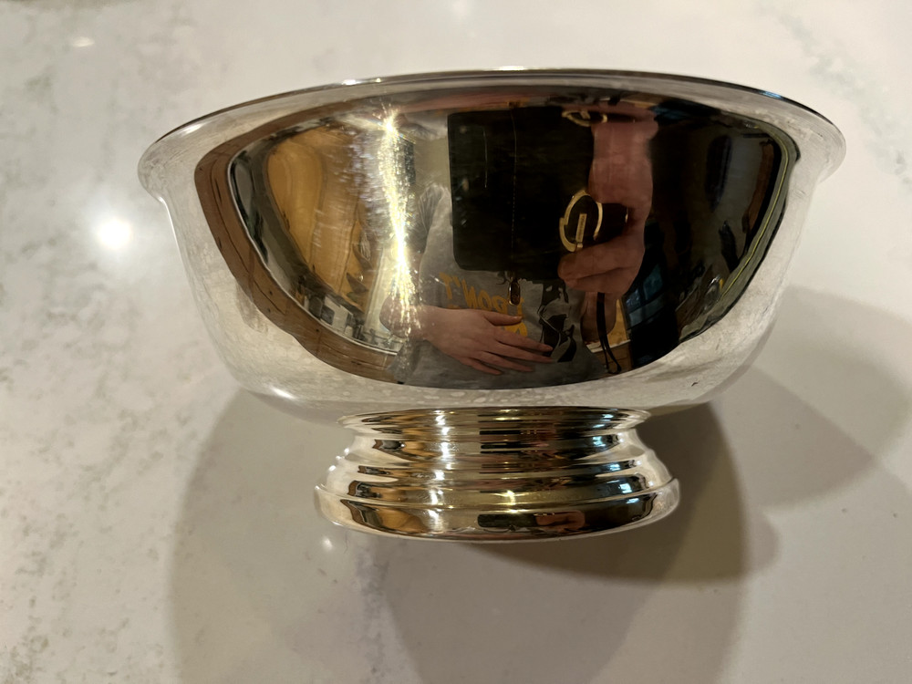 Gorham Vintage Silver-Plated footed Bowl - Vintage 50's "Revere's Style Bowl"