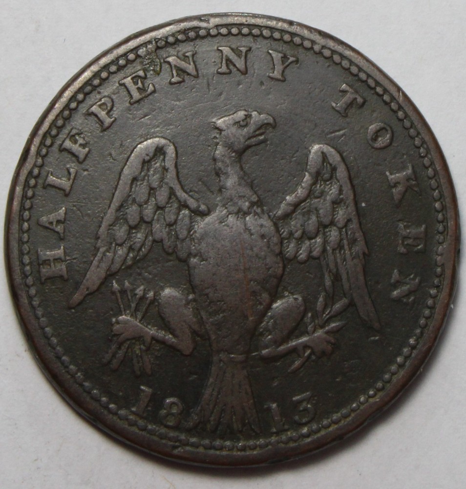 1813 Spread Eagle Token, LC-54A (X450)