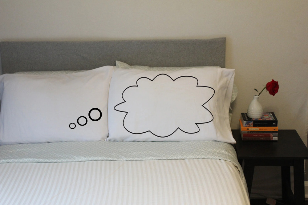 Oh, Susannah Thought Bubble Couples Pillowcase