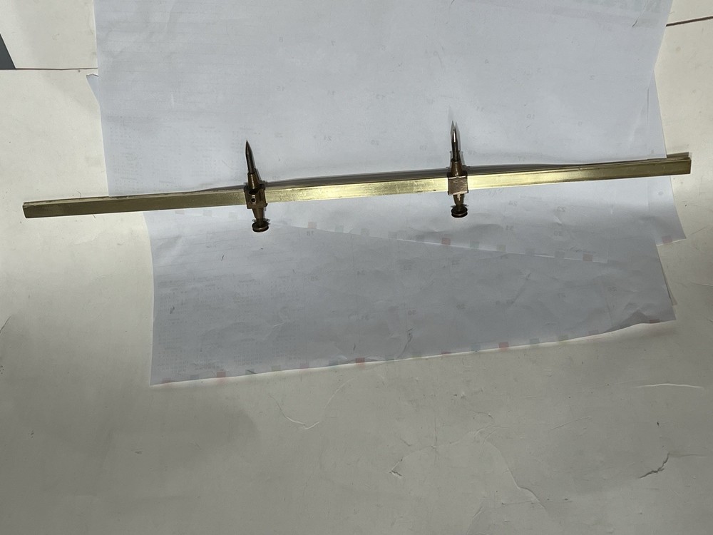 Vintage Brass Beam Compass 22"Inch Fully Working Drafting Tool