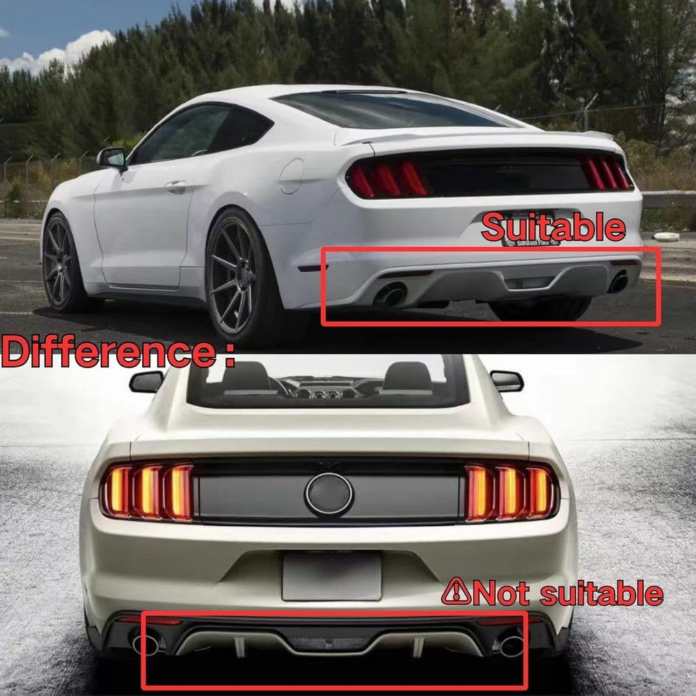 Rear Bumper Diffuser for Ford Mustang Style, Diffuser Lower Spoiler Splitter Lip