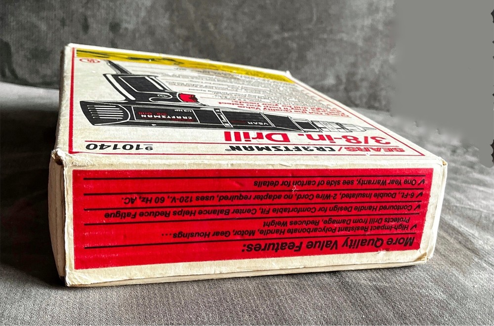 Sears Craftsman 3/8" Drill Corded Variable Speed Reversible,Model 315.101400+Bit