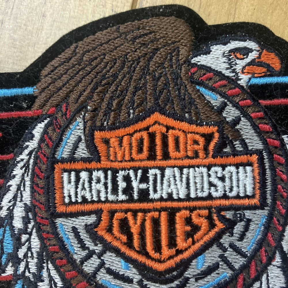 HARLEY DAVIDSON DREAMCATCHER MOTORCYCLE JACKET PATCH 7 3/4” X 5 3/4” eagle VTG