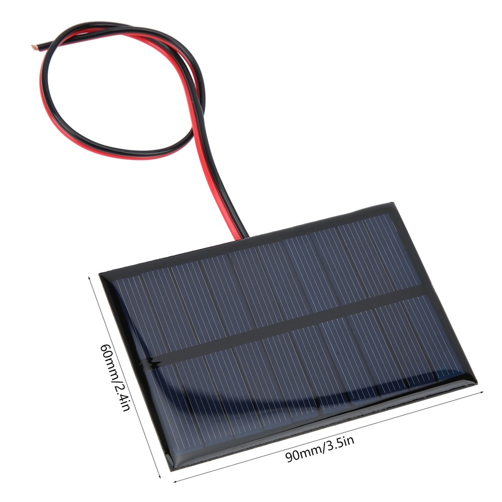 5pcs DC5V 150mA 5pcs Solar Panel Module With 30cm/11.8in Wire Charging