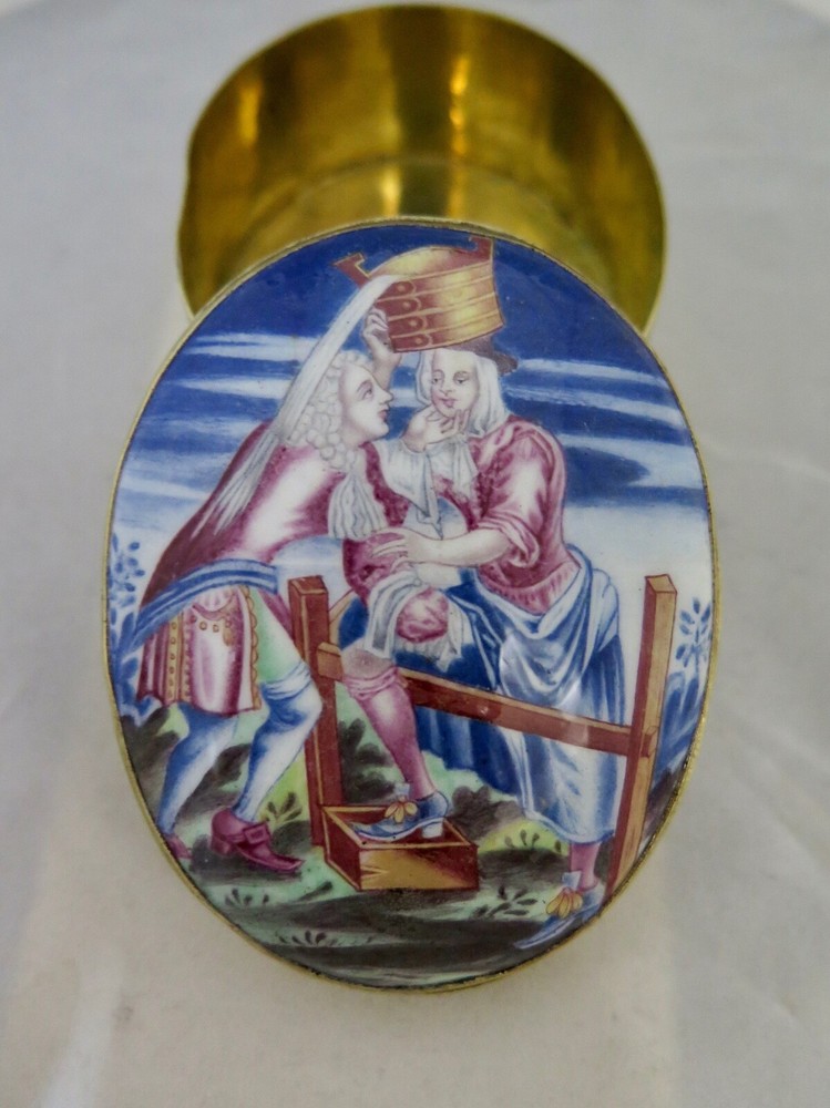 Vintage Erotic Enamel Box