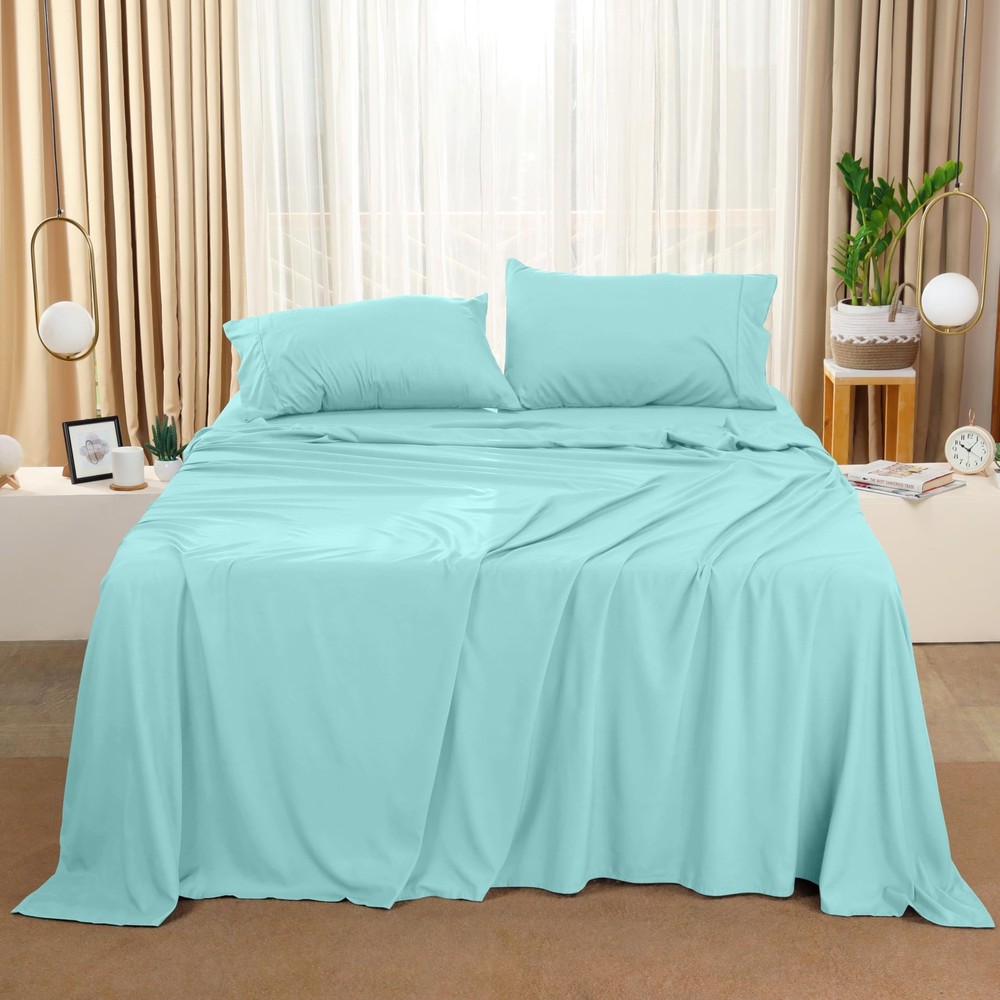 Utopia Bedding King Bed Sheets Set - 4 Piece Bedding - Brushed Microfiber - S...
