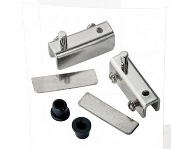Wide Pivot Hinge Pair - Glass Door - Chrome