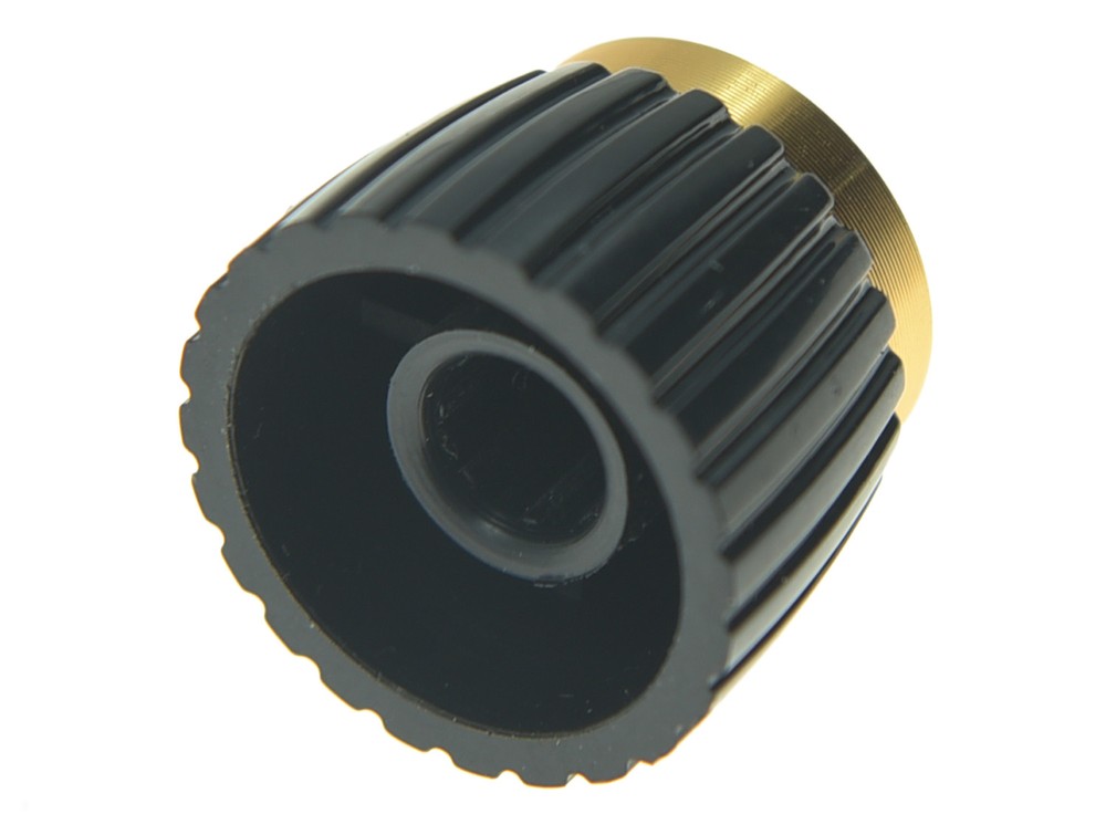 10x Guitar AMP Amplifier Knobs Black w/ Gold Cap Push-on fits Marshall Amplifier