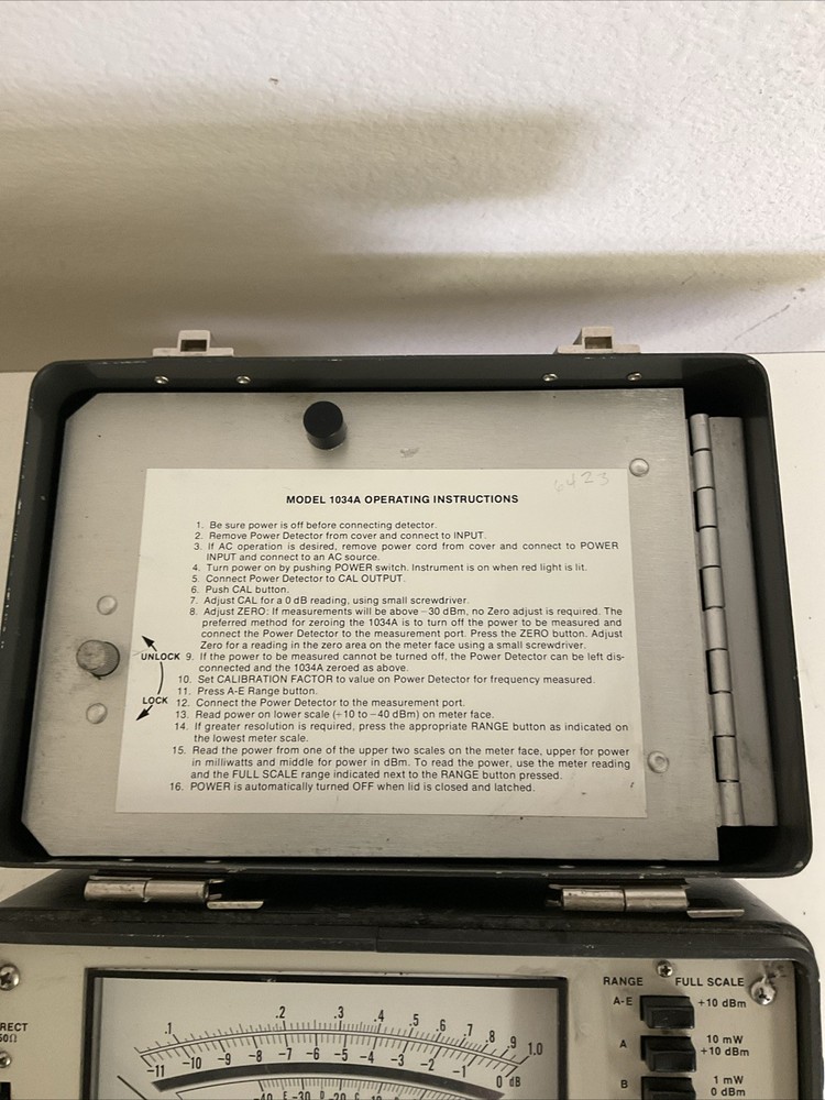 Wavetek Portable RF Power Meter Model 1034A