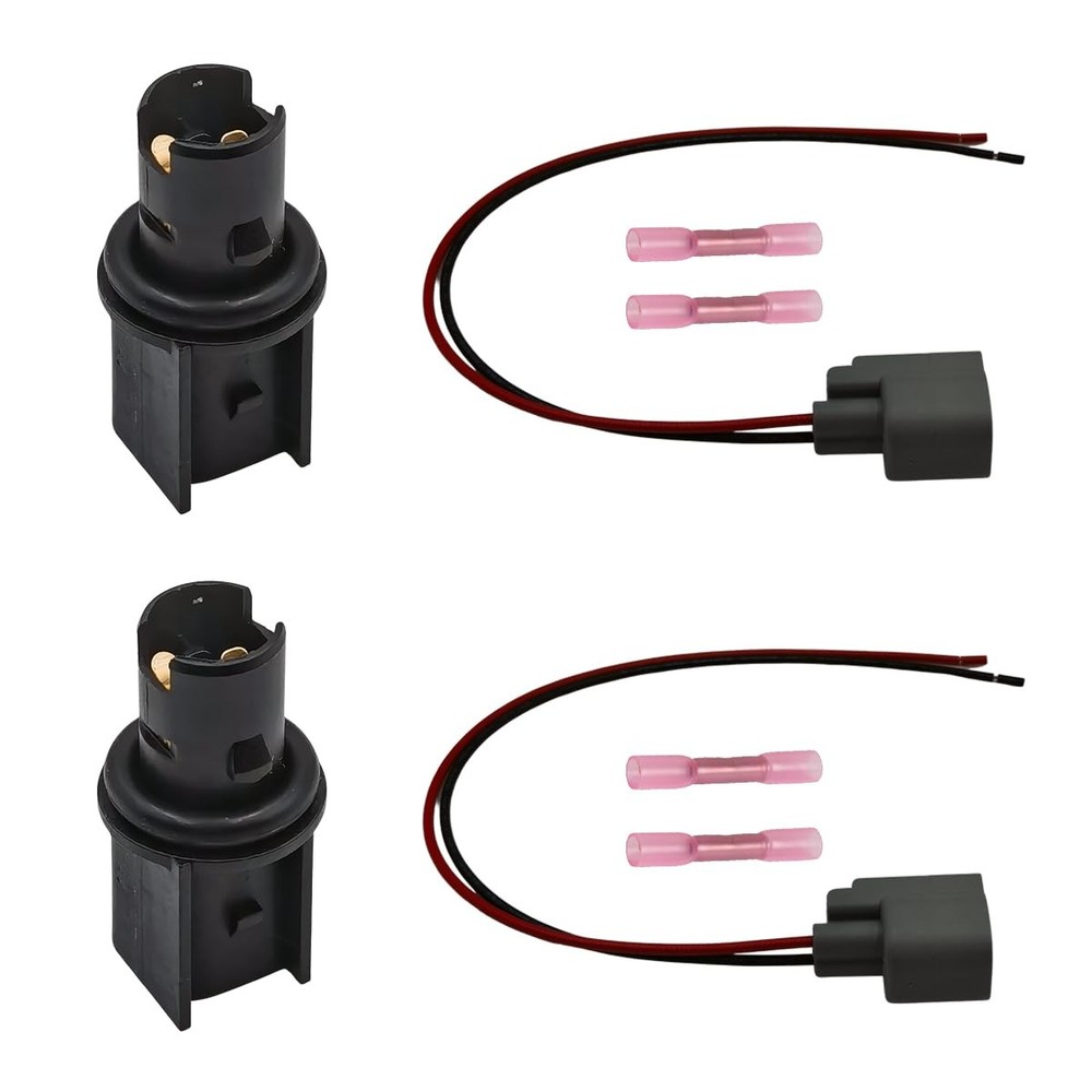 2Pcs Side Marker Light Park Lamp Bulb Socket Connector Plug Pigtail Harness Kit