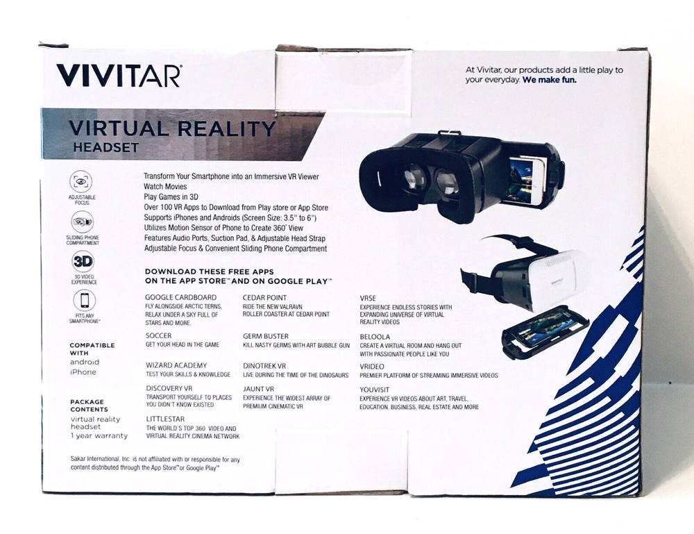 Vivitar Dream On Virtual Reality Headset - VR180