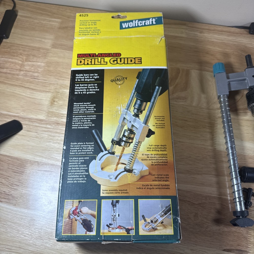 Wolfcraft 4525 Multi-Angled Drill Guide Up To 45 Degrees