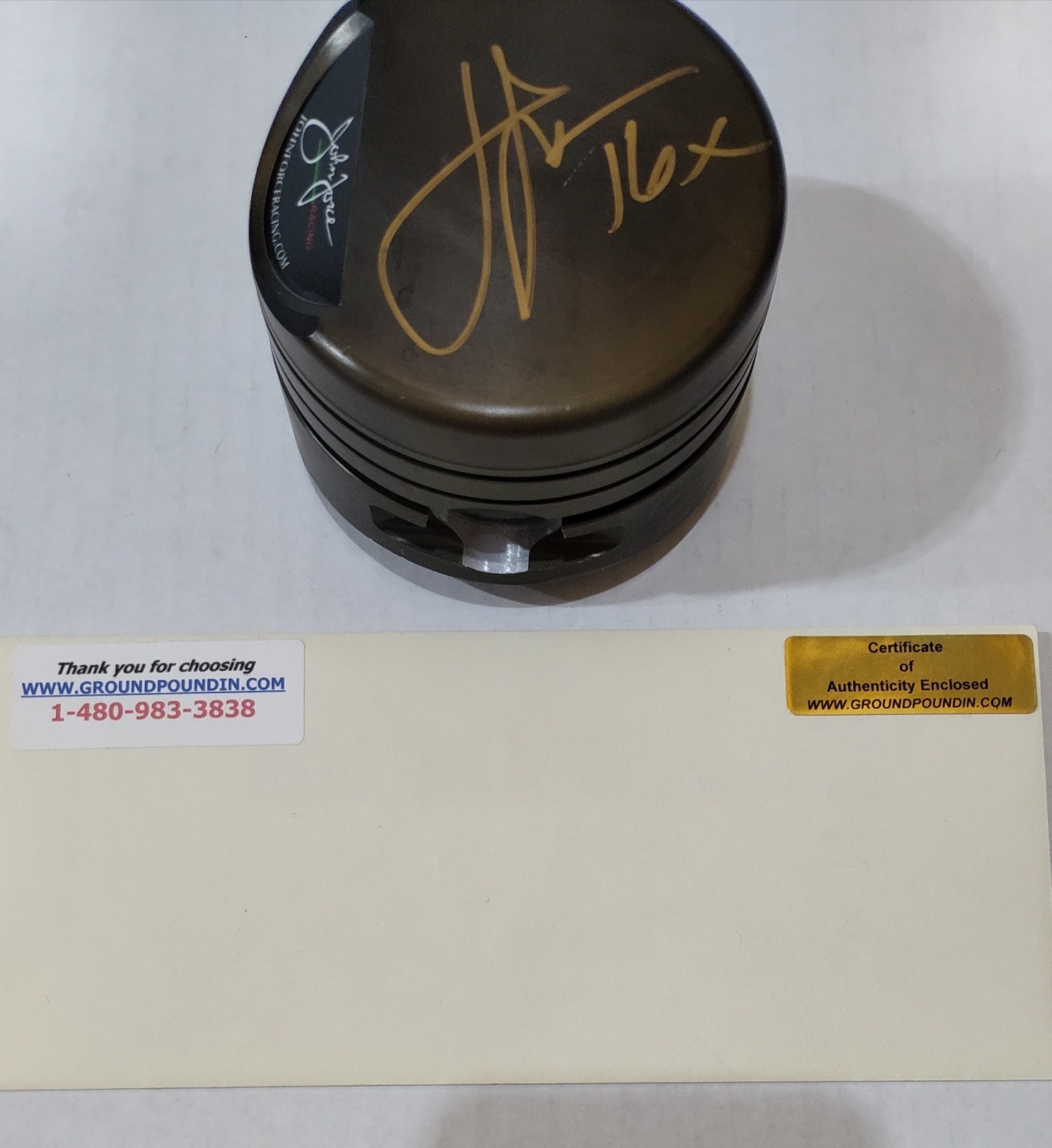 John Force Autographed Used Piston With COA