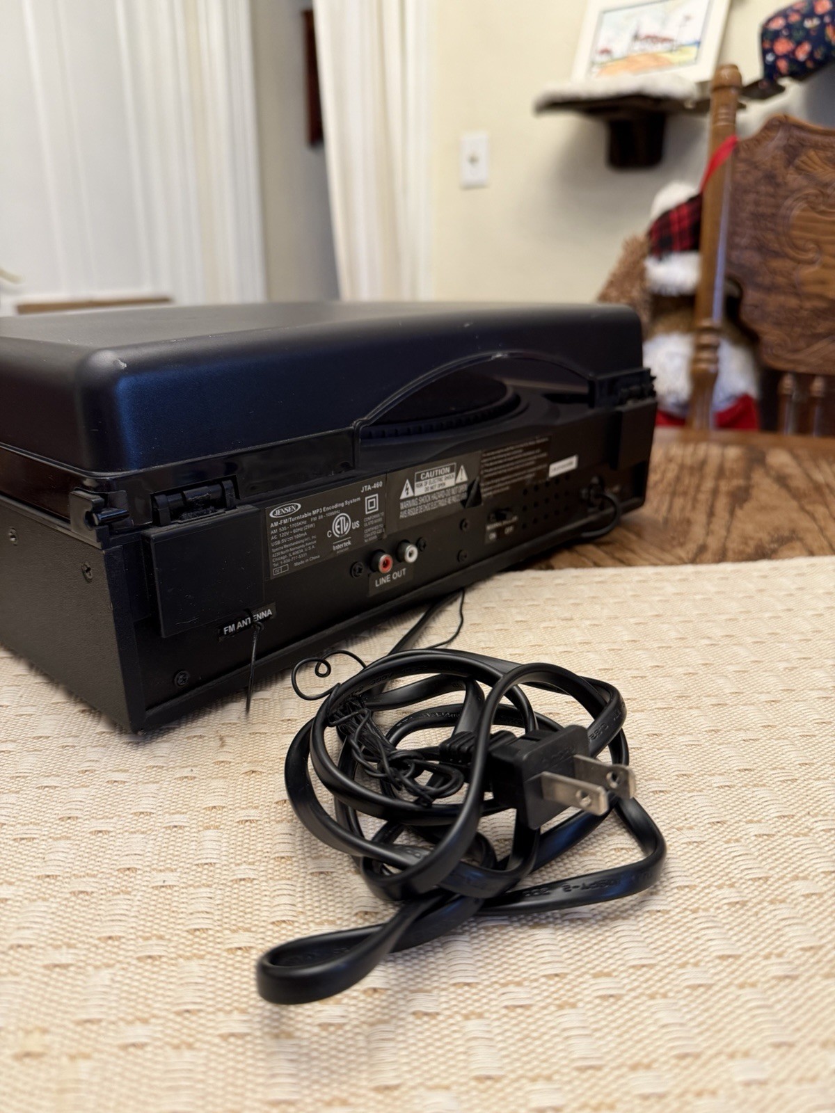 JENSEN JTA-460 3-Speed Stereo Turntable with MP3 Encoding System