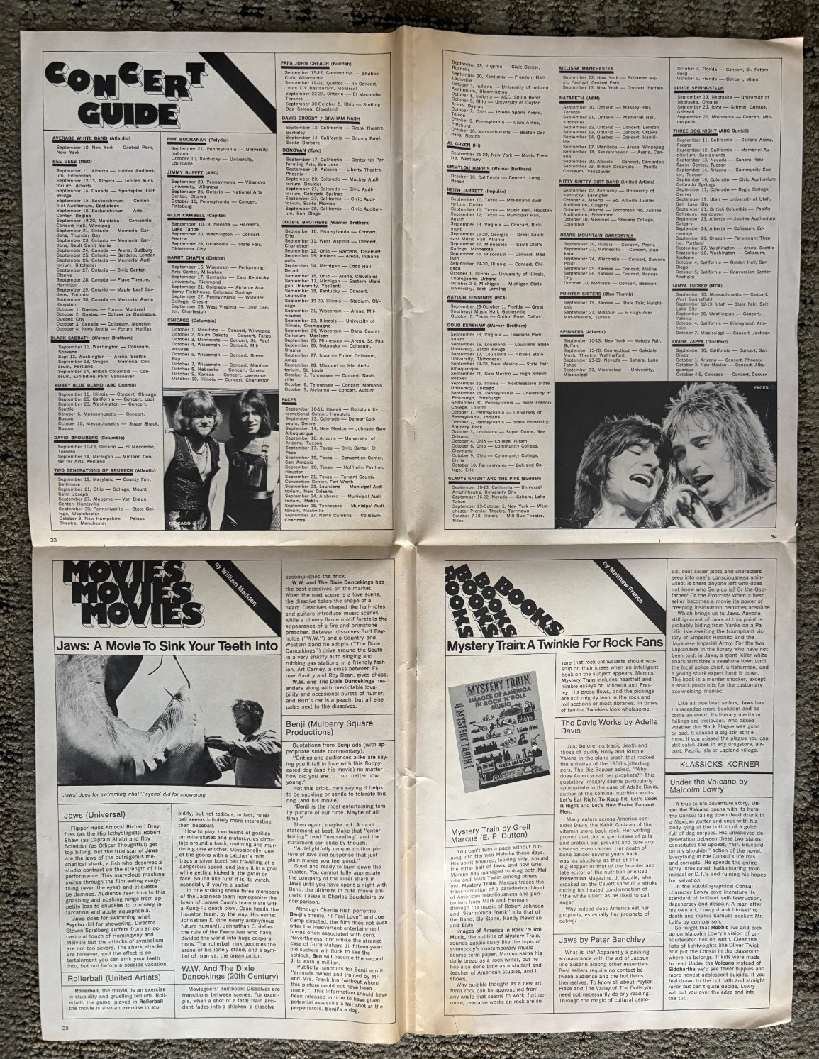 S Vintage 1975 ALICE COOPER POSTER (21.25 x 16.5) inch Circus Magazine