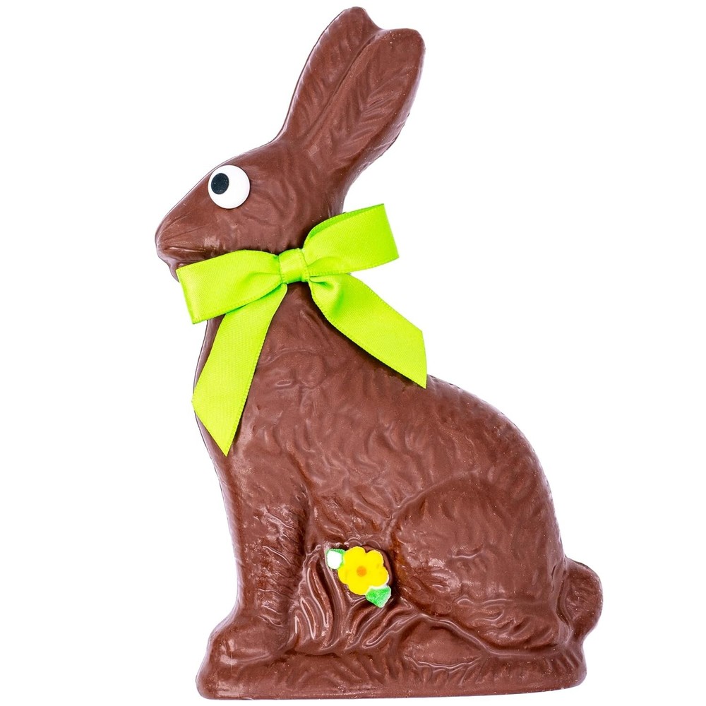 Large Solid Chocolate Easter Bunny - 1/2 lb 8 oz Hand Made Chocolate Bunny Ea...