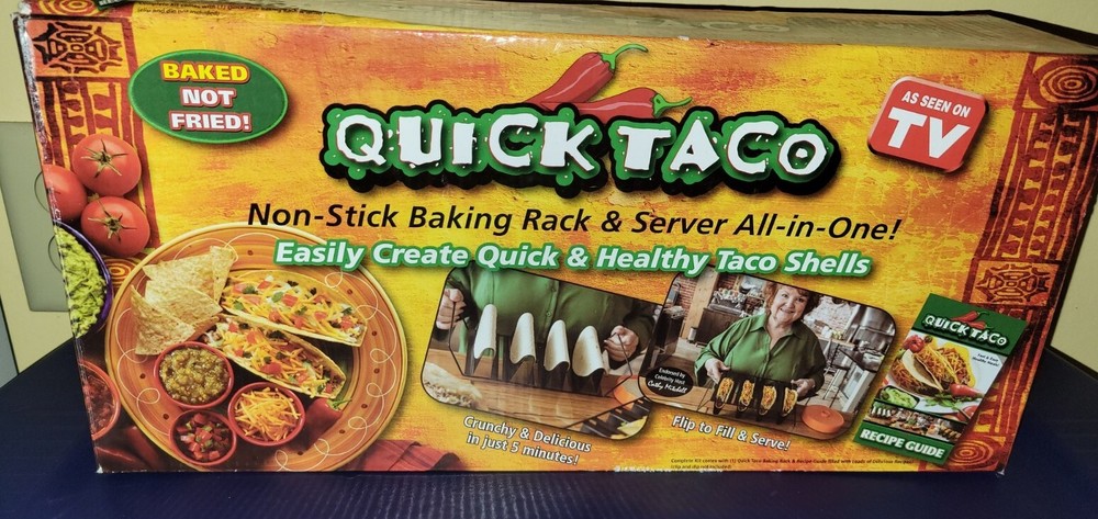 Quick Taco Non-Stick Baking Rack Server All in One As Seen on TV Cathy Mitchell