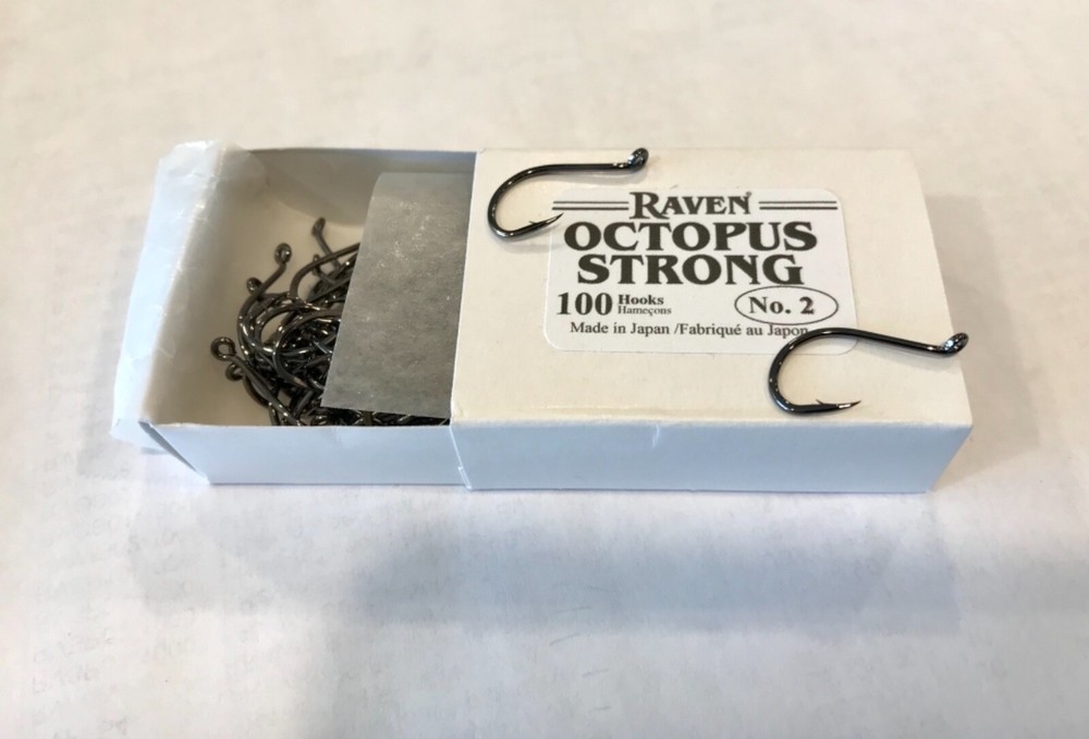 Raven Octopus Hooks, Size 2, 100 Ct Box