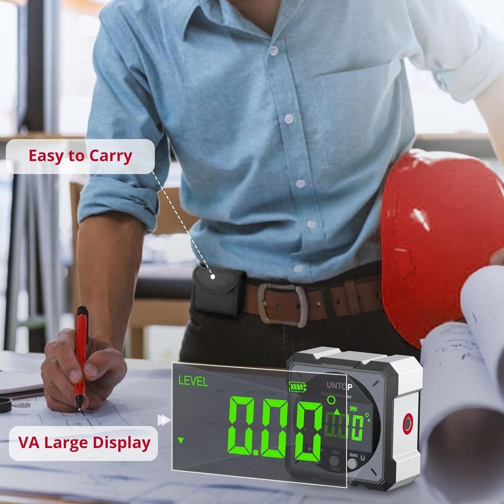 Laser Digital Level Box with Magnetic Hold, USB-C Charging & Waterproof Feature