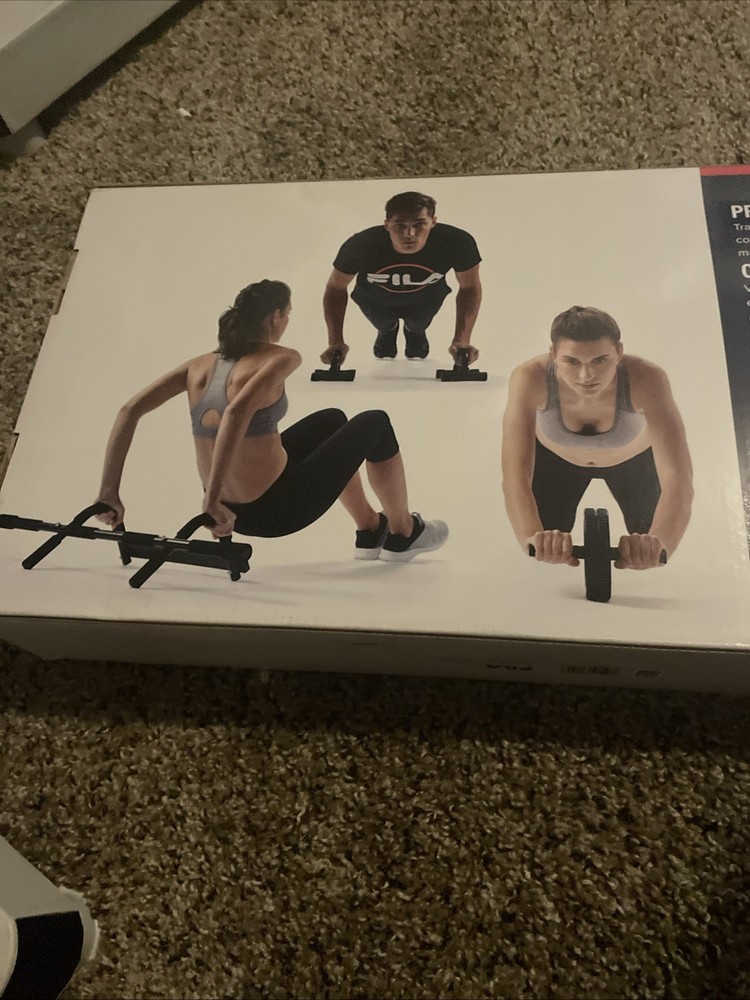 Fila Home Gym Kit Workout Pull-up Pull Up Bar Pullup Ab Wheel Push Up Handles