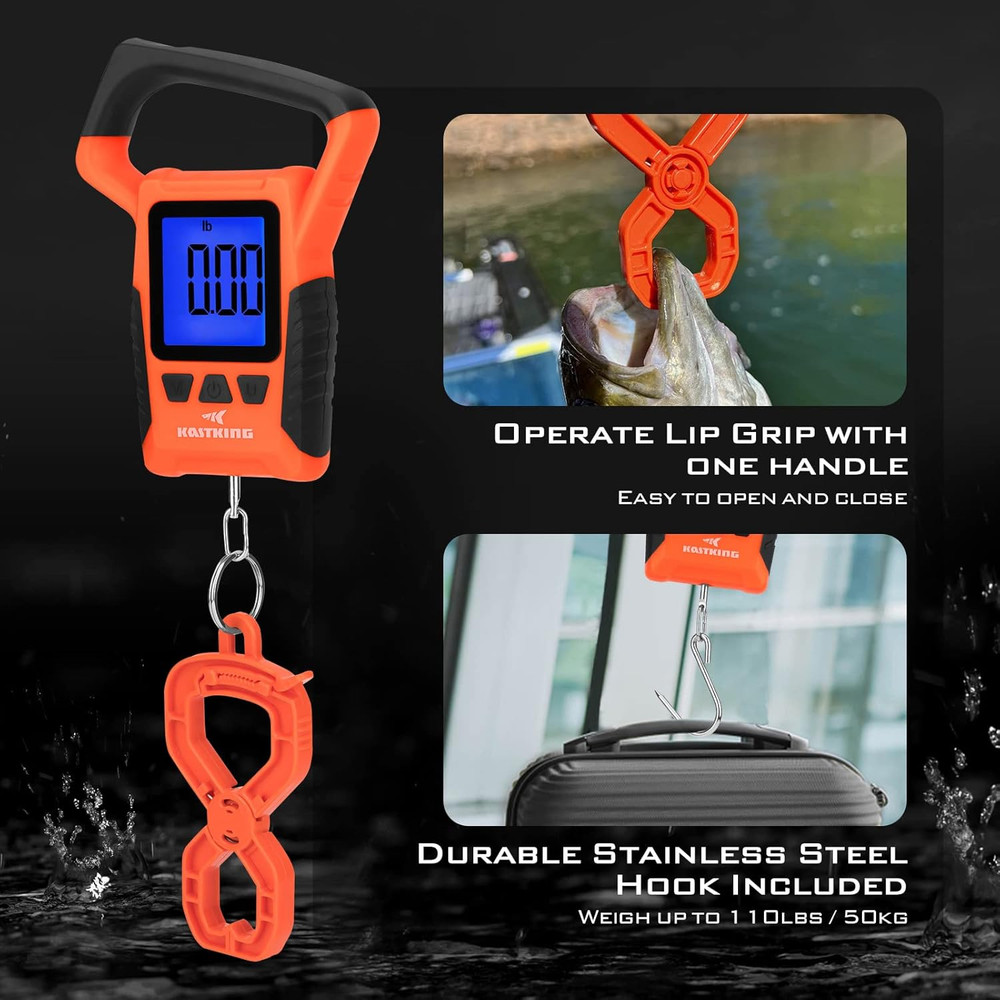 Fish Scale, Wideview Floating Waterproof Digital Scale, 2.5” Large LCD Display,