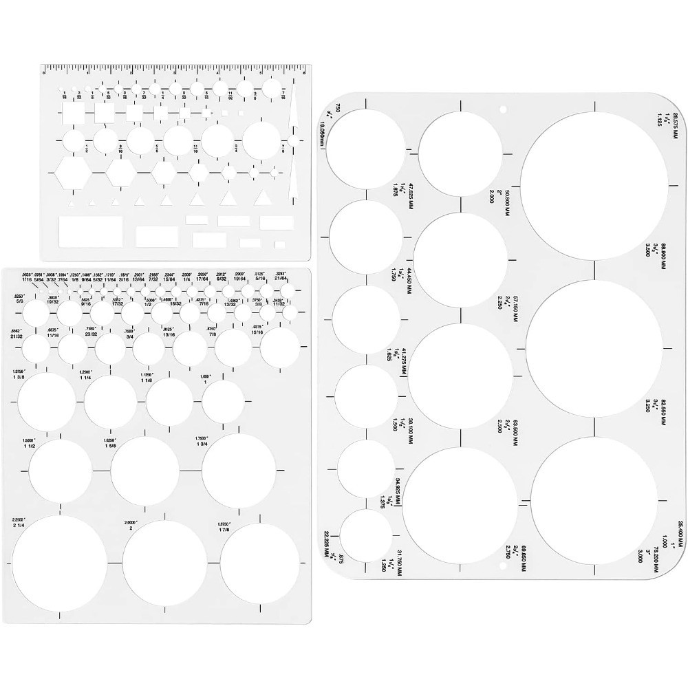Circle Template Stencil Set for Drafting School Office Building Formwork
