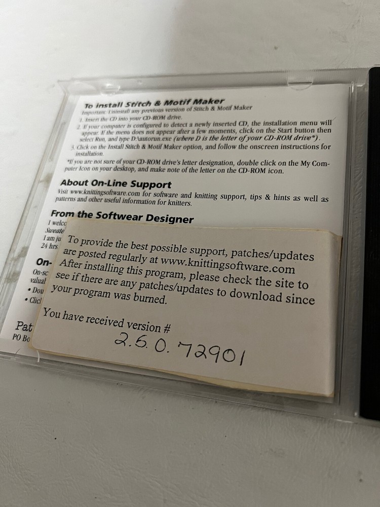 Stitch And Motif Maker Software Cd