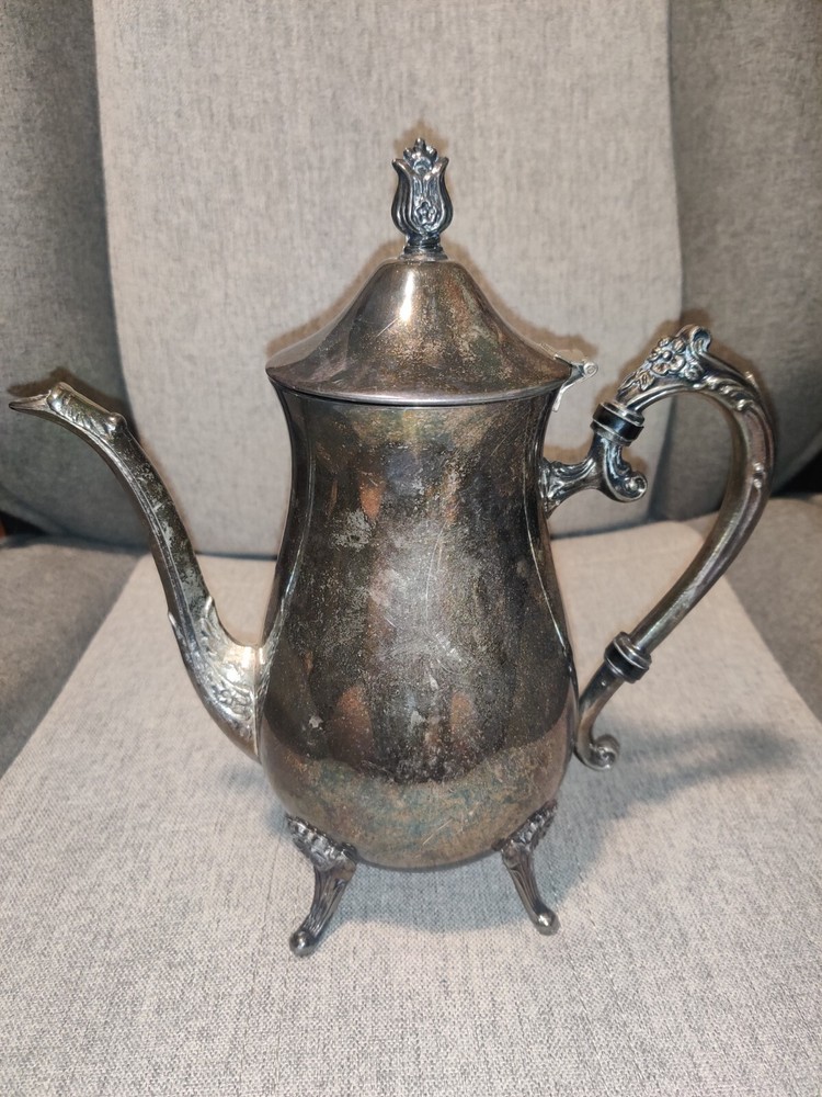 Vintage Leonard Silver Plated Coffee Teapot GREAT SHAPE
