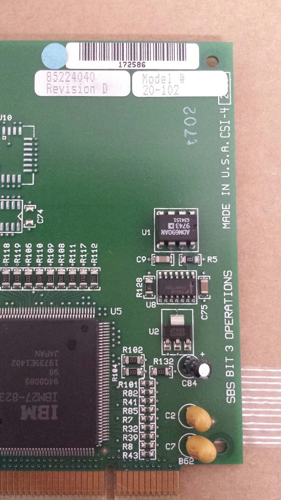 SBS BIT 3 OPERATION 85224040 Rev D PCI Backplane Controller