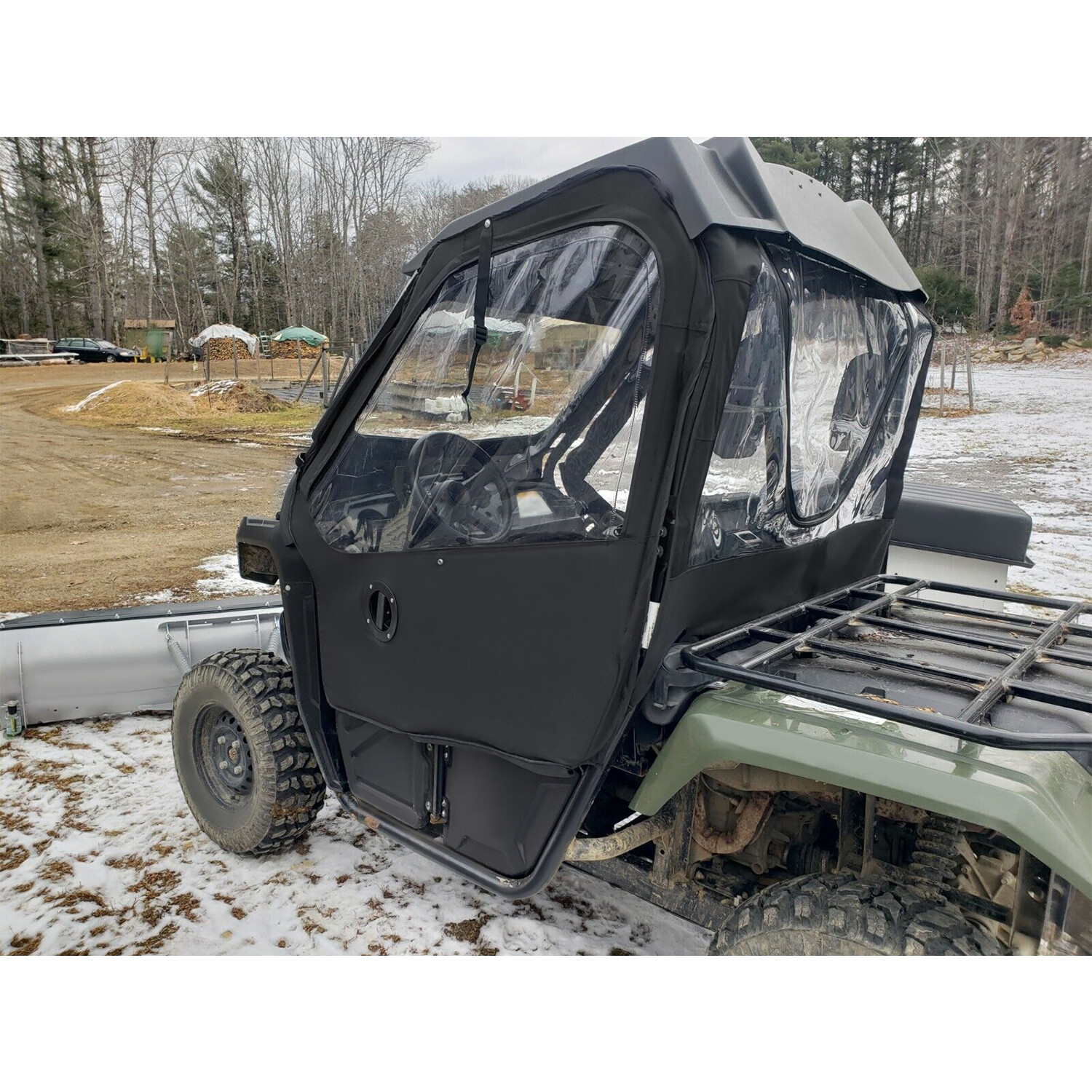 Left & Right Soft Doors Nylon Door+Plastic Window For Honda Pioneer 500 20-24