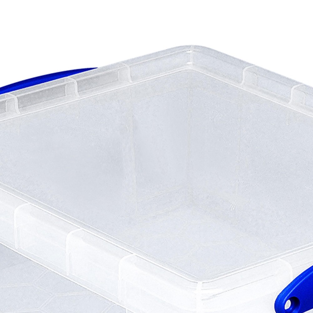 Really Useful Box 2 Pack Storage Bins, Clear Plastic Stackable Organizing Tot...