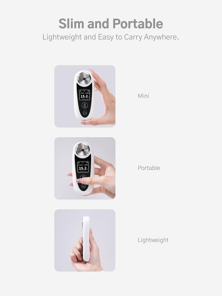 Digital Brix Refractometer 0–35% ATC Waterproof Rechargeable - NIB
