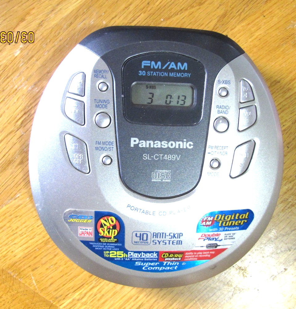 Panasonic SL-CT489V Portable CD/FM Player - Great Condition